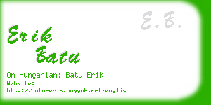 erik batu business card